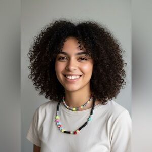 ALE-HOP Black Rainbow Yin Yang Beaded Necklace Adjustable Spain Exclusive New